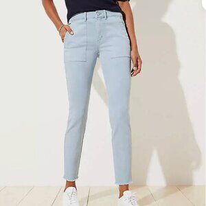 LOFT Renee Skinny Cargo Pant/Jeans Color Hazy Skies | Size 12